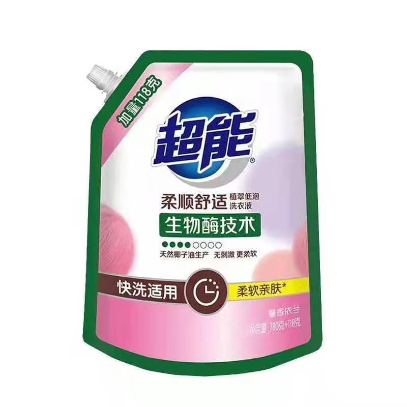 超能柔顺舒适洗衣液 780克+118克