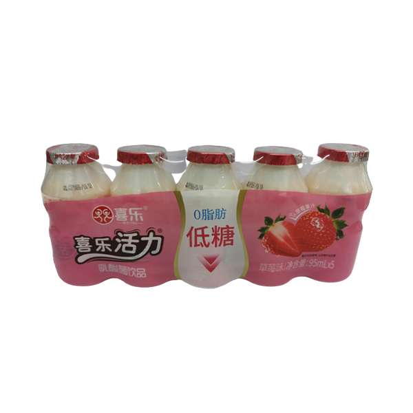 喜乐草莓味乳酸菌饮品 95ml*5