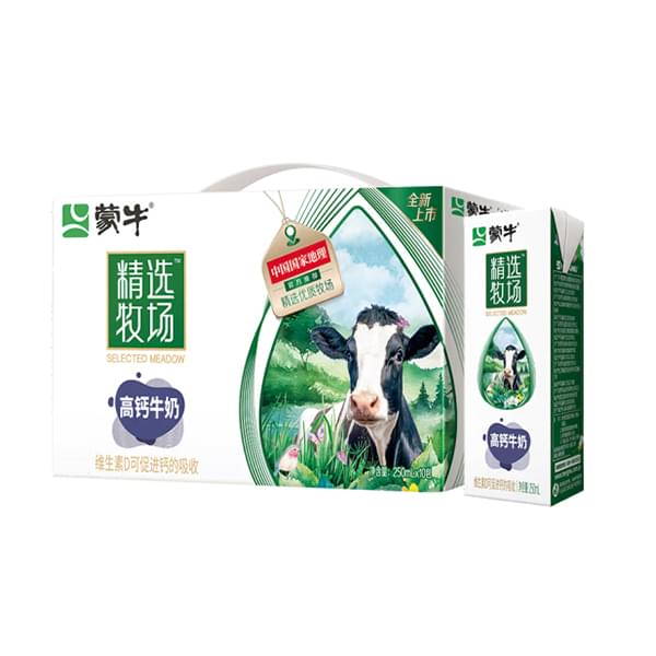 蒙牛精选牧场高钙纯牛奶 250ml