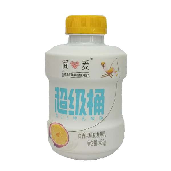简爱酸奶超级桶百香果味 450克