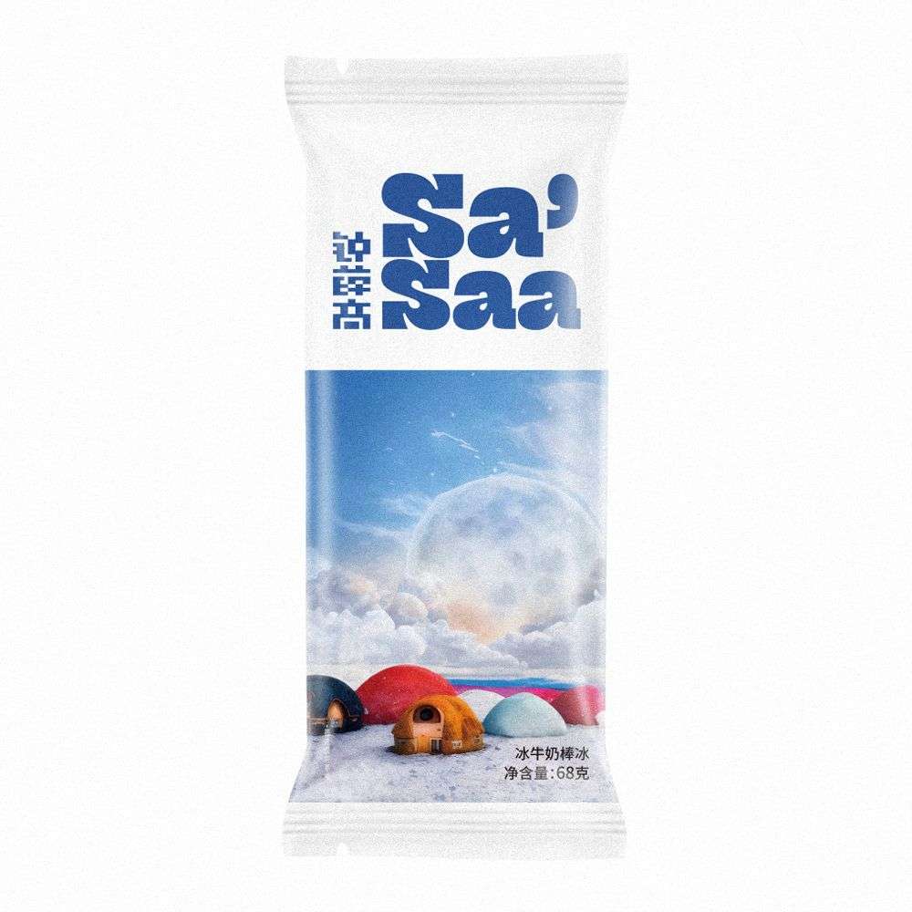 钟薛高sasaa冰牛奶棒冰 68克