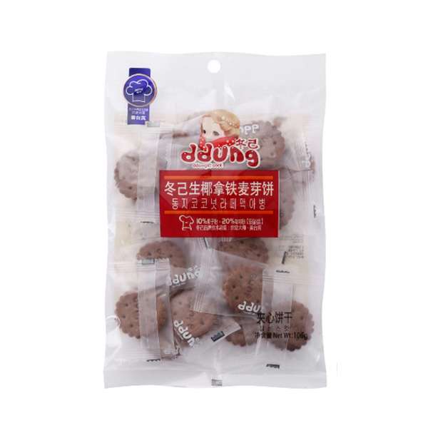 冬己生椰拿铁麦芽饼(夹心饼干) 106克