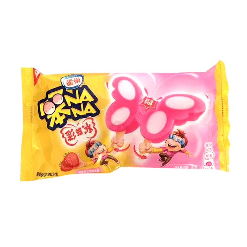 雀巢笨NANA蝴蝶形草莓味冰棍80g/支
