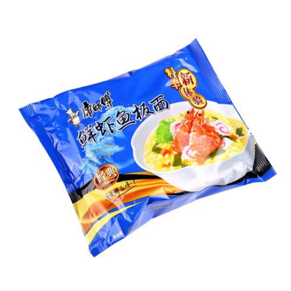 康师傅 经典重现鲜虾鱼板面方便面速食快餐 98g/袋