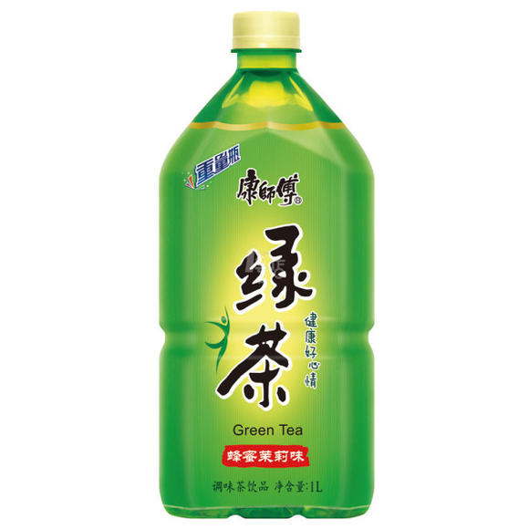 康师傅 绿茶饮料（新老包装随机发） 1L/瓶