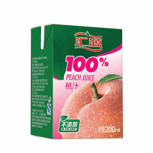 汇源桃100%饮料200ml/盒