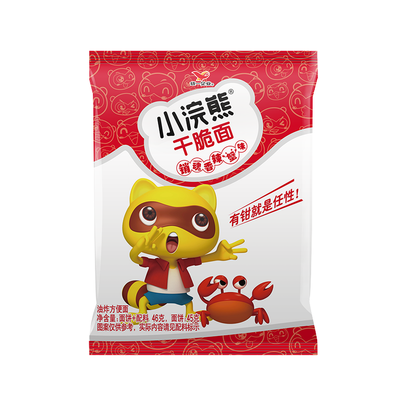 统一小浣熊香辣蟹味干脆面35g/袋