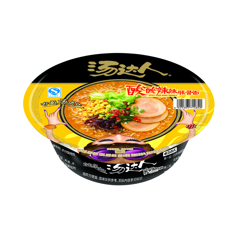 汤达人 酸酸辣辣豚骨面 135g/碗