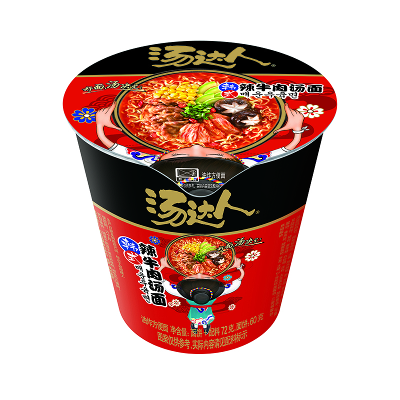 统一汤达人韩式辣牛肉杯面82g/桶