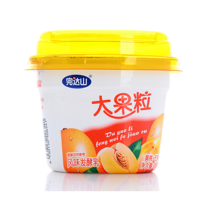 完达山黄桃芒果大果粒发酵乳180g/杯
