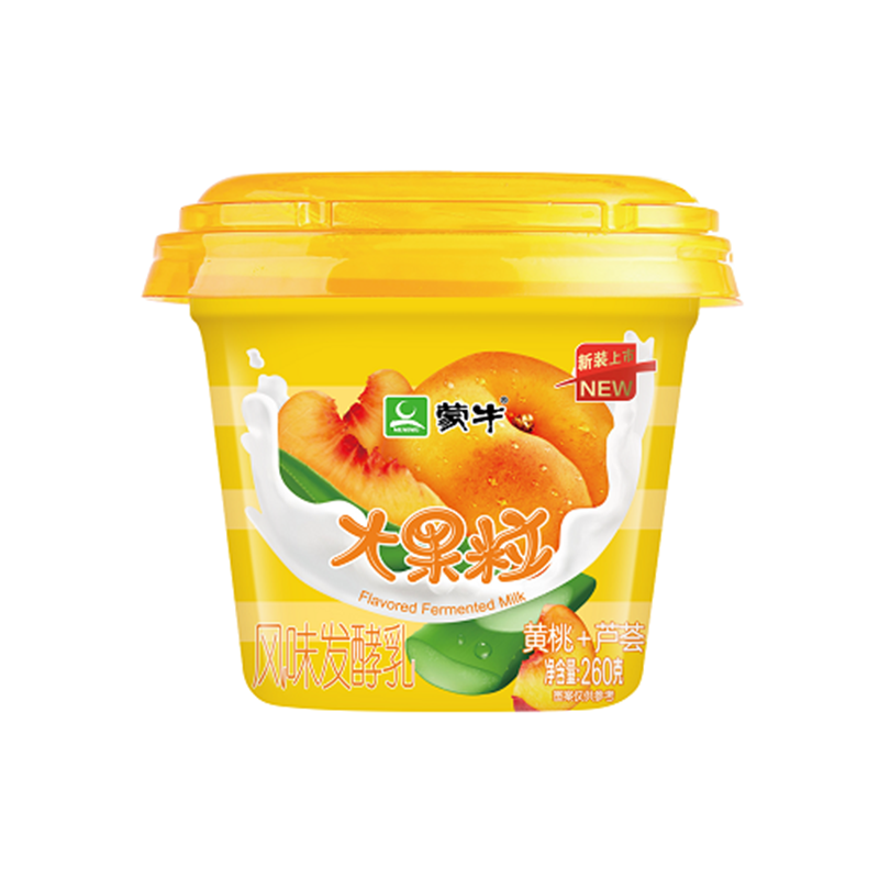 蒙牛 大果粒黄桃芦荟风味酸牛奶 260g/杯