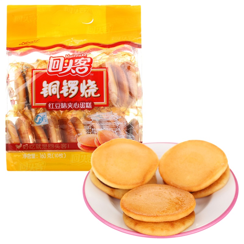 回头客铜锣烧红豆 160g/袋