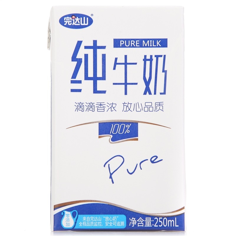 完达山砖装纯牛奶250ml/盒