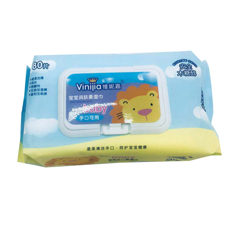 维妮嘉宝宝润肤柔湿巾80片/袋