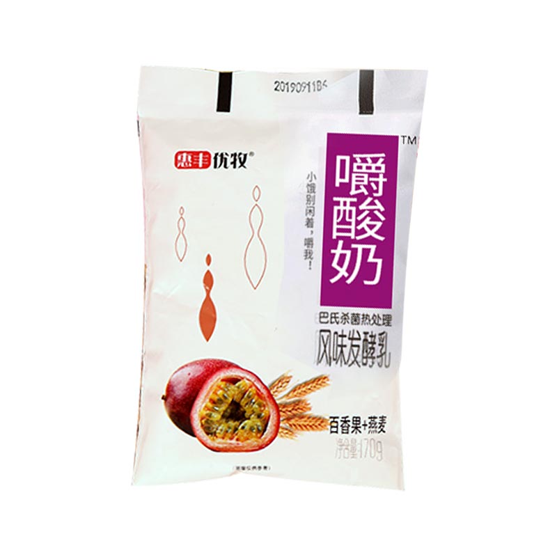 惠丰 嚼酸奶百香果燕麦风味发酵乳 170g/袋
