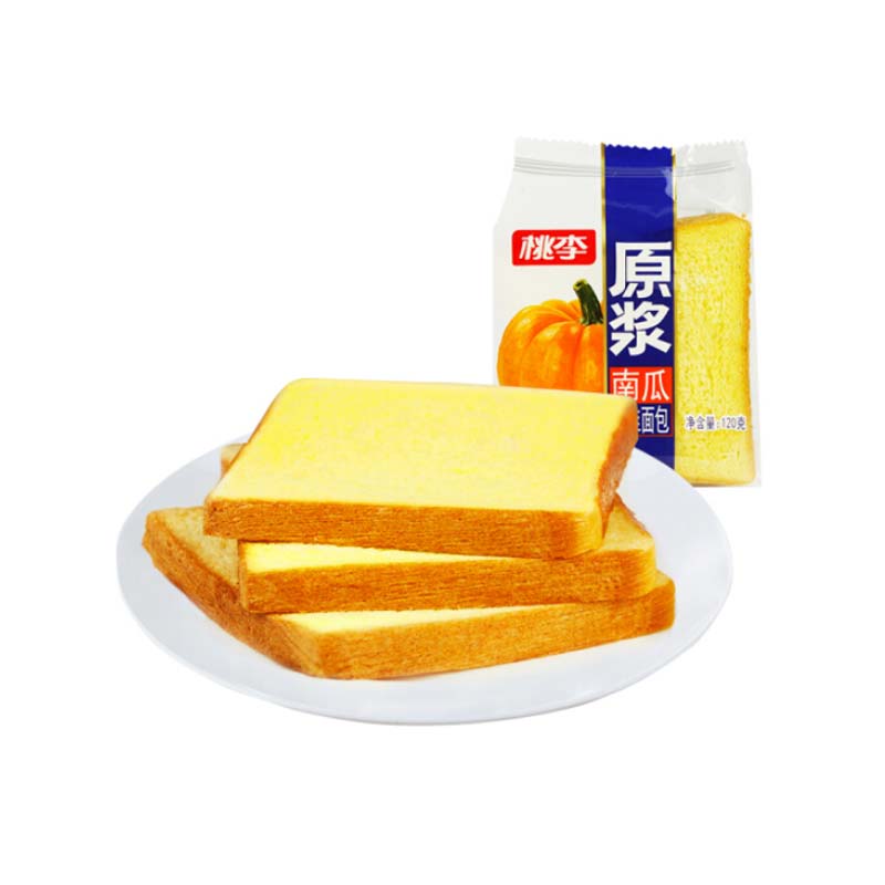 桃李 南瓜原浆纤维面包 120g/袋