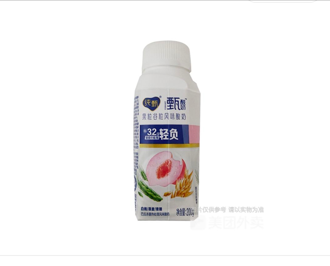 蒙牛纯甄白桃燕麦青稞酸奶200g/瓶