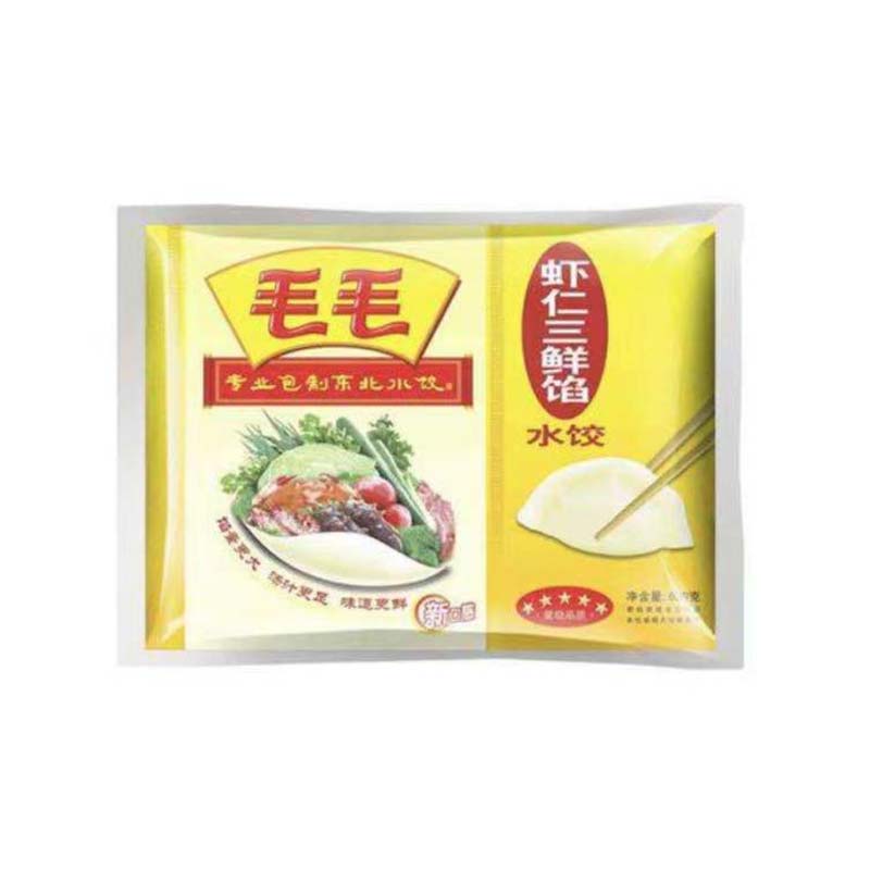 毛毛 鲜虾仁三鲜馅水饺 639g/袋