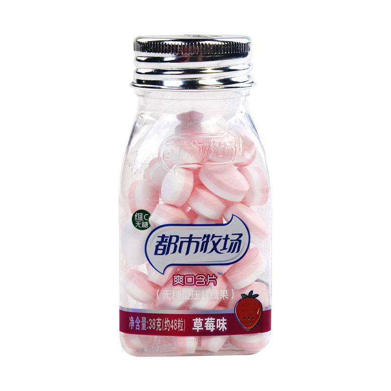 都市牧场爽口含片草莓味38g/盒