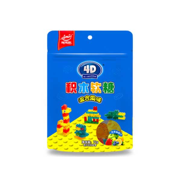 4D阿麦斯 混合果味积木软糖 72g/袋