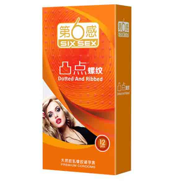 【第六感】 超薄螺纹安全套 12只/盒