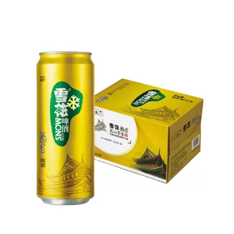 雪花啤酒金纯生大听啤酒500ml/听