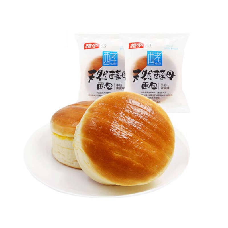 桃李 酵母面包（牛奶蛋羹味）75g/袋