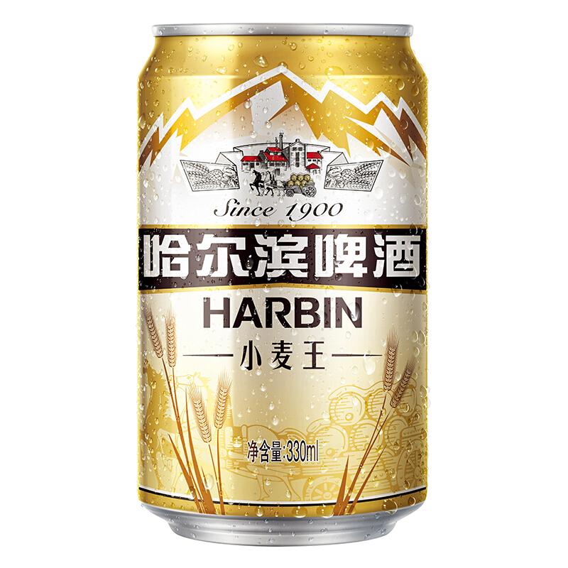 哈尔滨小麦王啤酒330ml/听