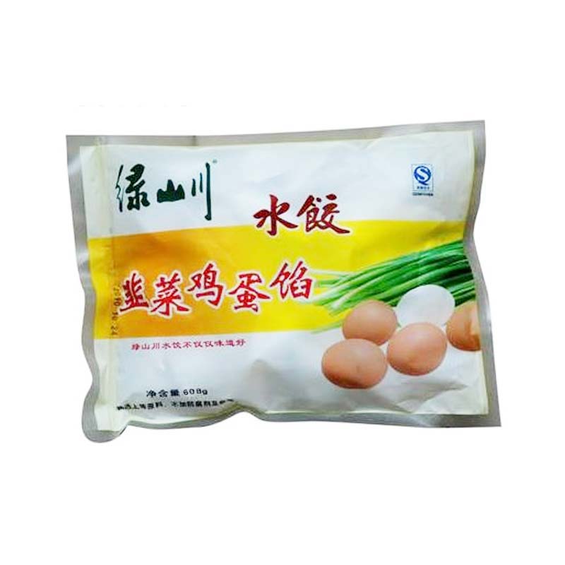 绿山川韭菜鸡蛋馅水饺608g/袋