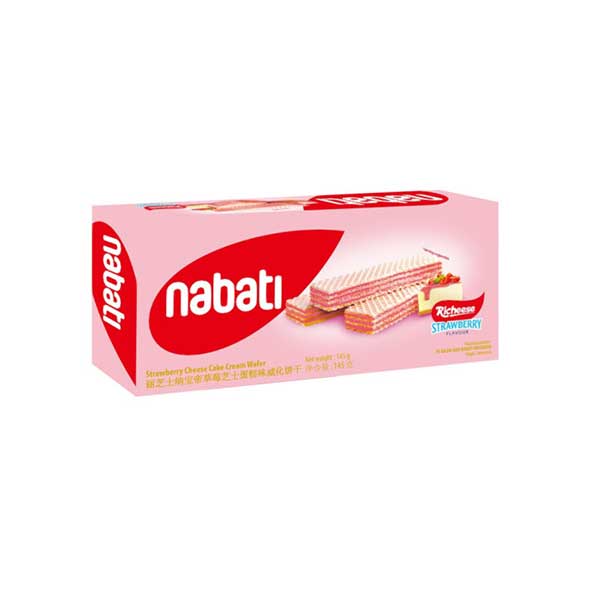 纳宝帝丽芝士草莓芝士蛋糕味威化饼干145g/盒