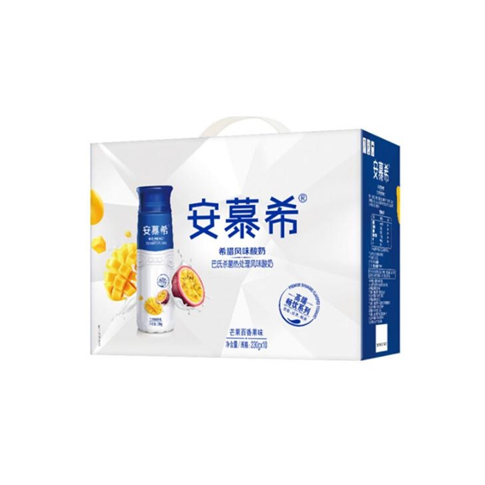 伊利安慕希高端希腊风味酸奶芒果百香果味230g/瓶