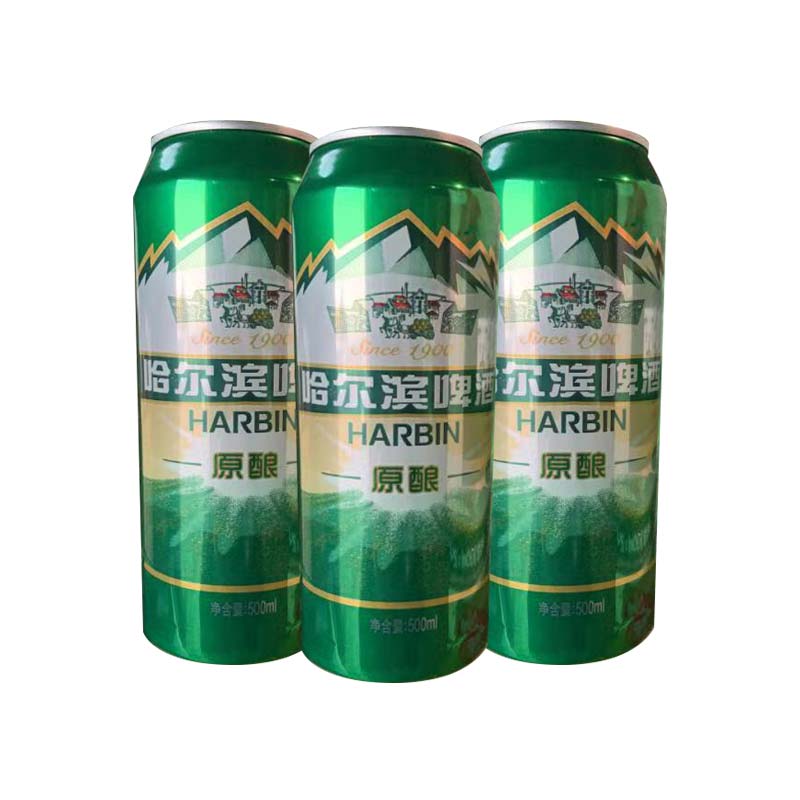哈尔滨1900啤酒原酿听500ml*12听/组