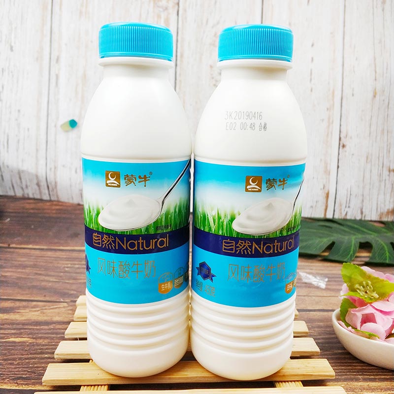 蒙牛风味酸牛奶原味450g/瓶