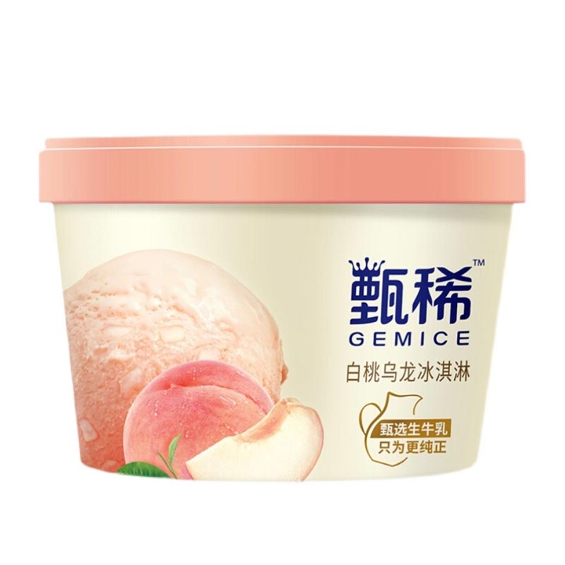 伊利甄稀白桃乌龙冰淇淋 90g/杯