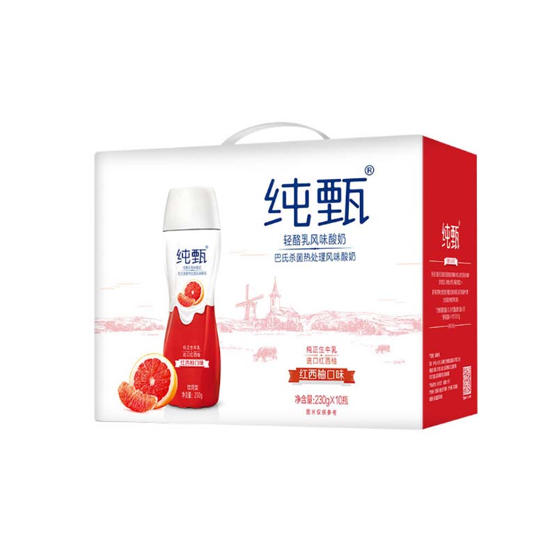 蒙牛纯甄红西柚口味酸奶230ml*10盒/箱