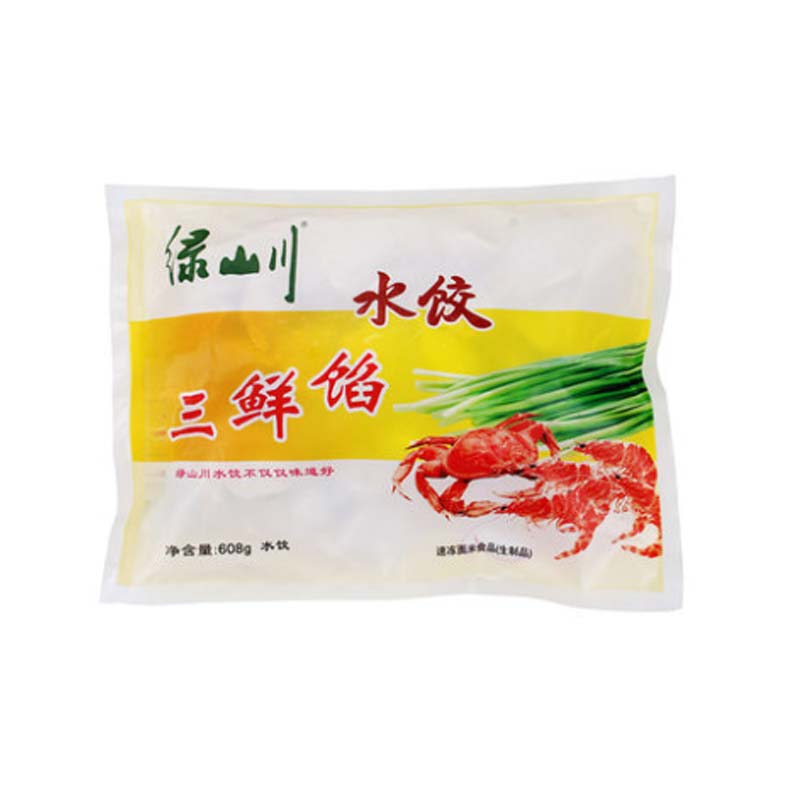 绿山川三鲜馅水饺608g/袋
