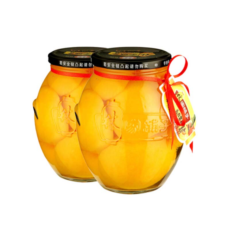 林家铺子 长寿黄桃罐头 750g/瓶
