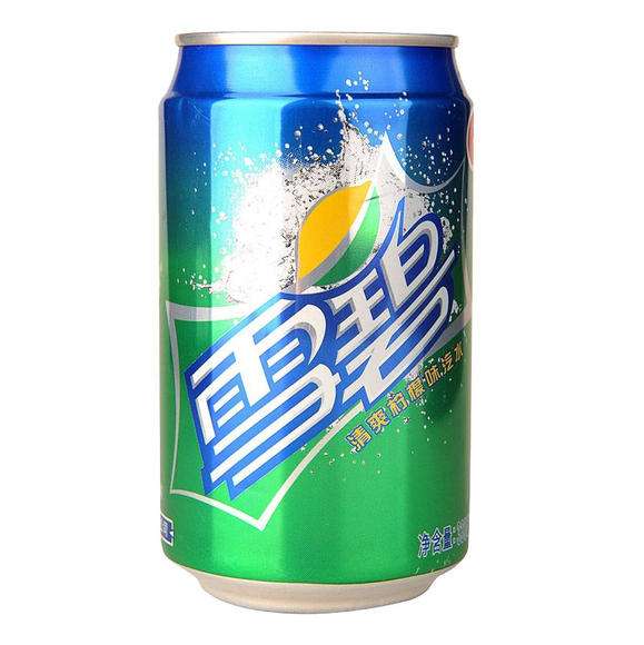 雪碧 清爽柠檬味汽水330ml*24听/组