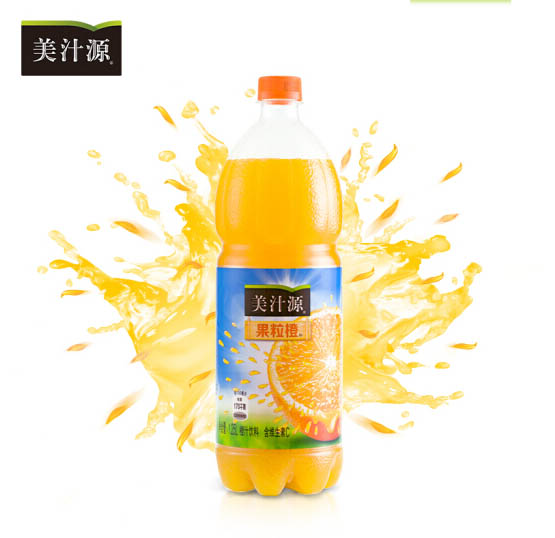 可口可乐 美汁源 果粒橙 果汁饮料 1.25L/瓶