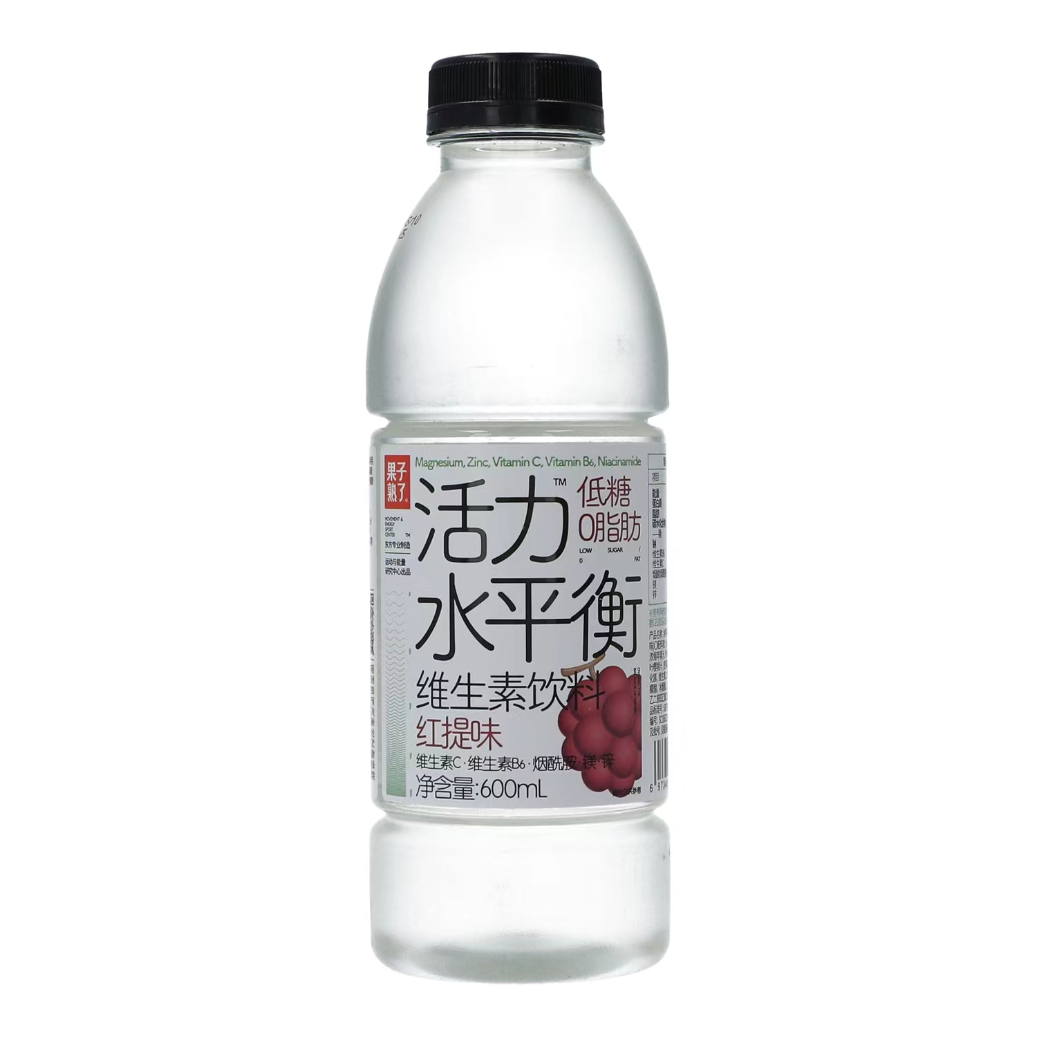果子熟了活力水平衡维生素饮料红提味600ml/瓶