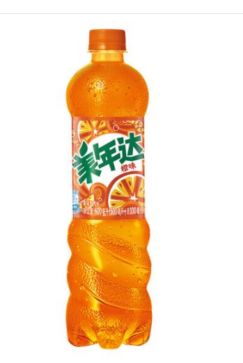 美年达 橙味碳酸饮料 500ml/瓶