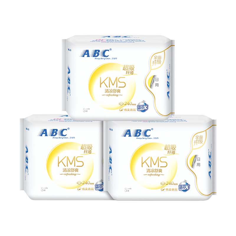 ABC 棉柔日用棉柔卫生巾 240mm*8片/包