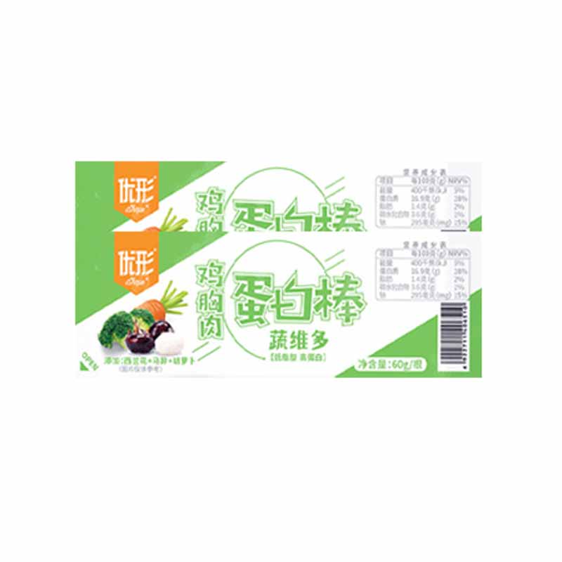 优形鸡胸肉蛋白棒蔬维多 60g/袋