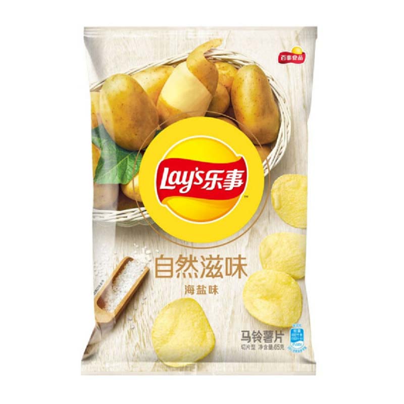 乐事 自然滋味海盐味薯片 65g/袋