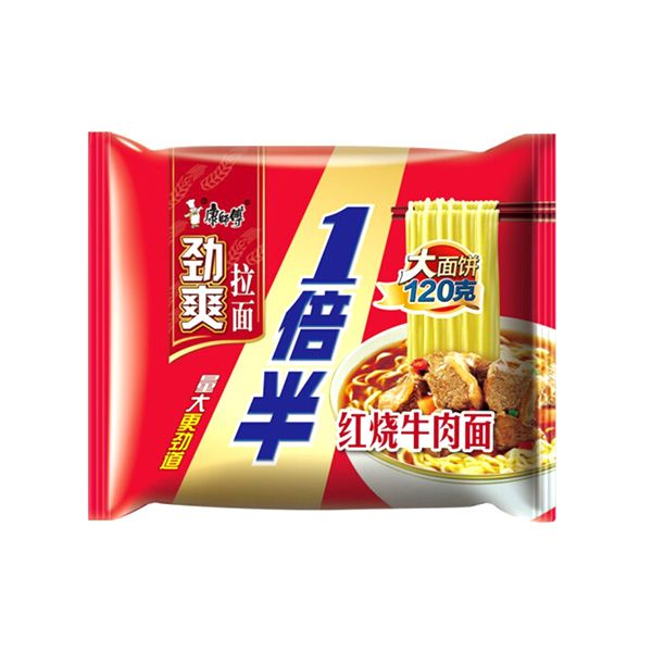 康师傅一倍半红烧牛肉面 129克