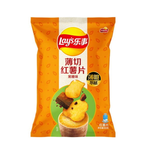 乐事薄切红薯片黑糖味 60克