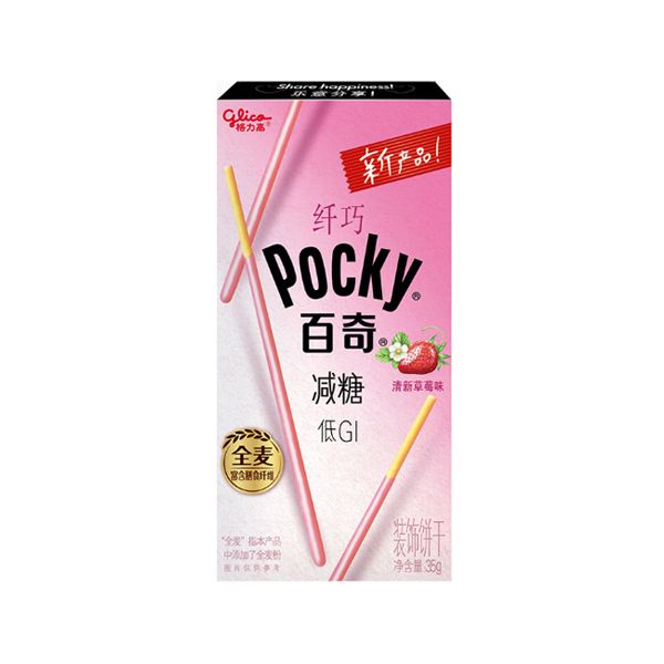 格力高百奇减糖饼干草莓味 35克