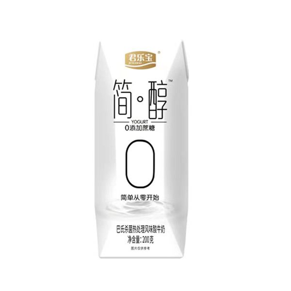君乐宝简醇0蔗糖风味酸牛奶 200克