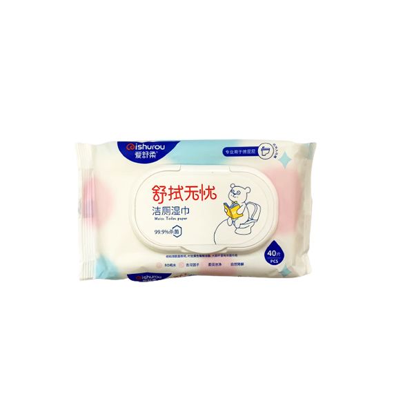 爱舒柔舒拭无忧湿厕纸 40片