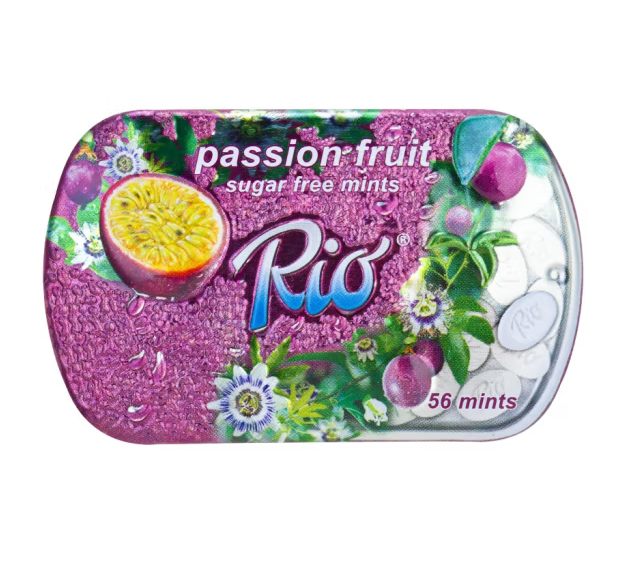 Rio瑞欧百香果味薄荷糖（坚实型压片糖） 16克